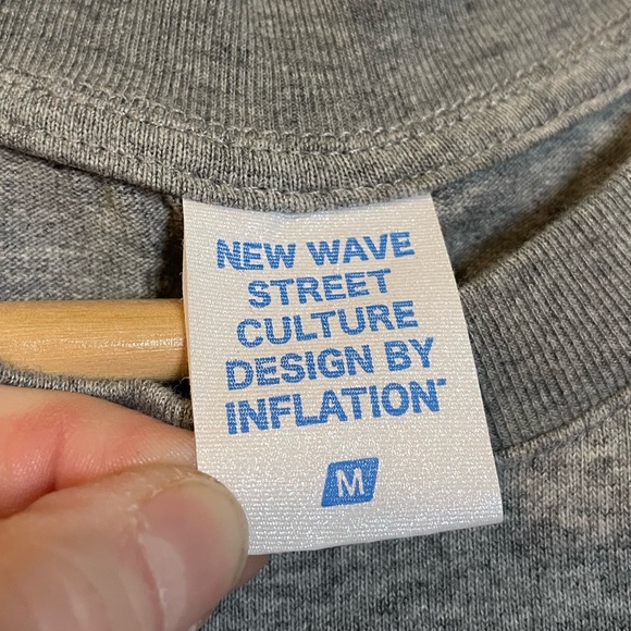 New Wave Street Culture Design heather gray tee w/ puffy Don’t Say So Much sz M - Picture 4 of 10